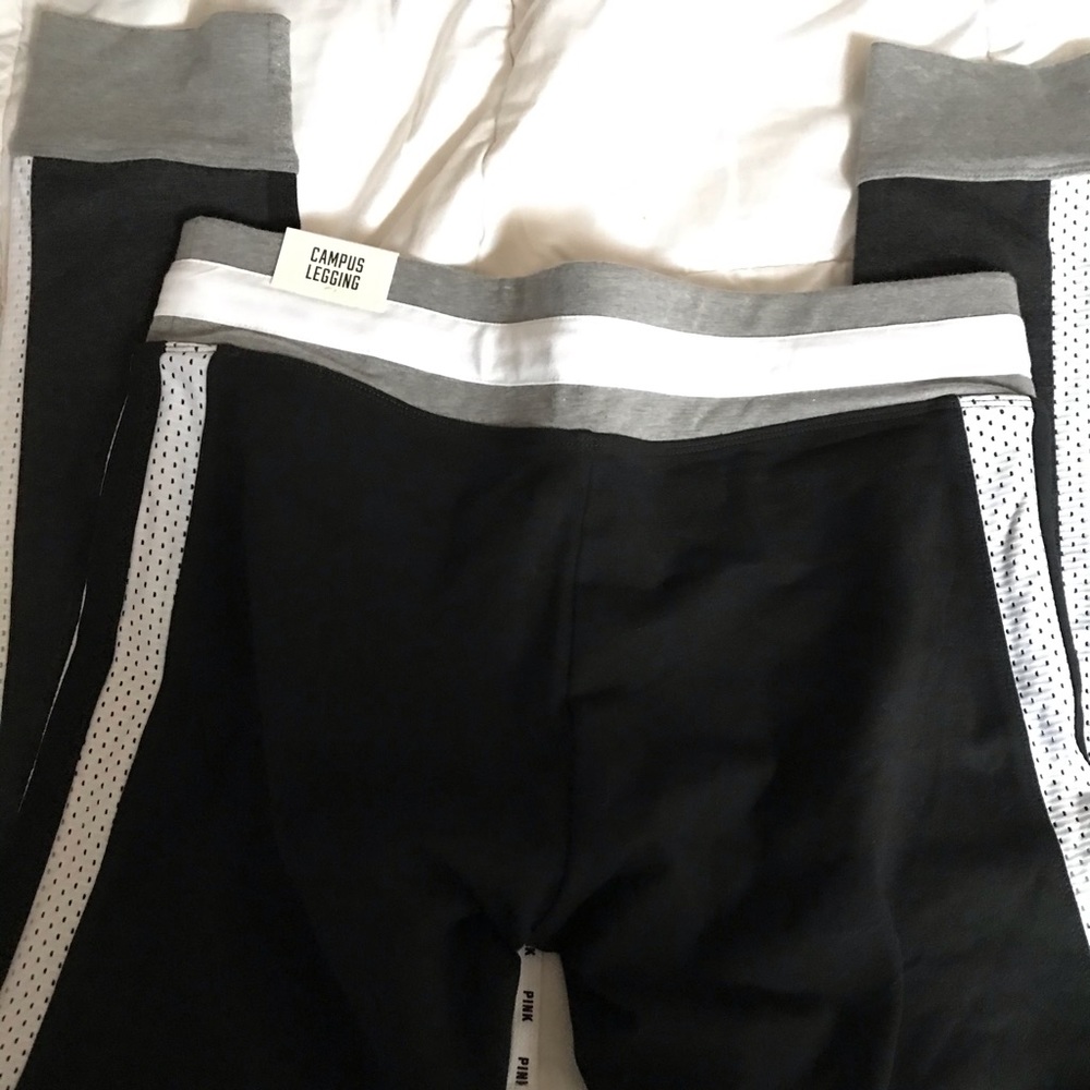 NIP VS PINK CAMPUS LEGGING SZ L GREY BLACK - Picture 6 of 8